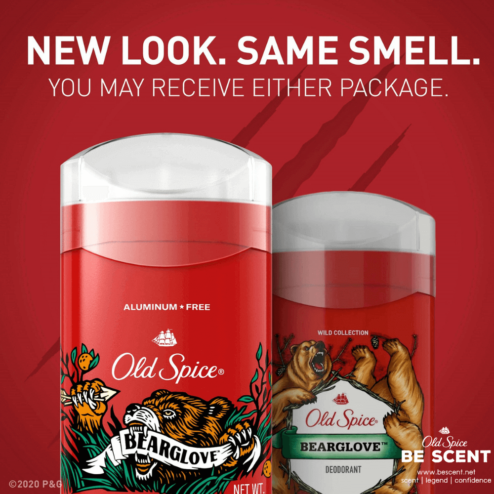 Old Spice กลิ่น BEARGLOVE สูตรเหงื่อน้อย แต่เต่าเหม็น โรลออนดับกลิ่นเต่า ขนาด 85 กรัม